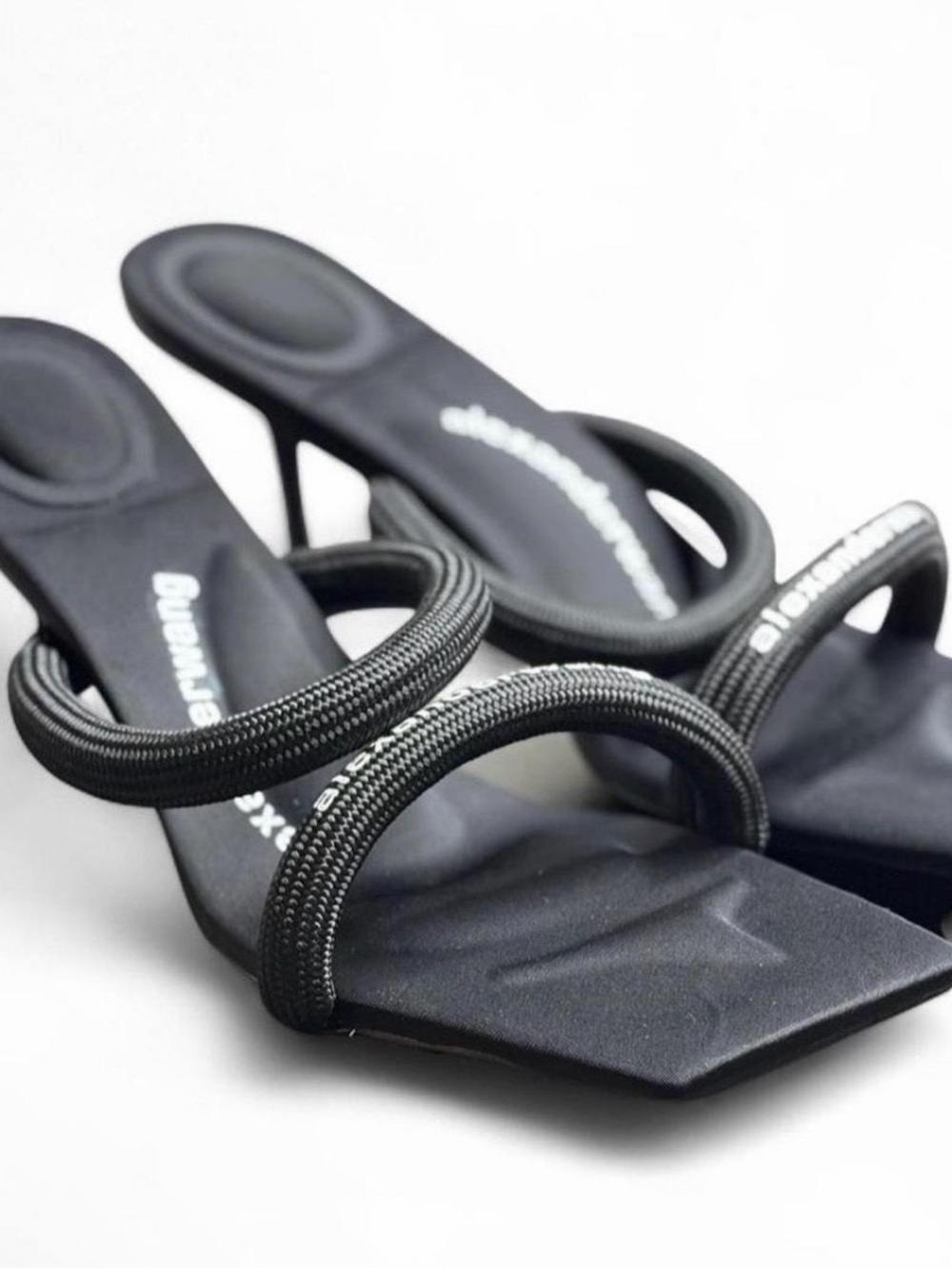 NWT 👠 Alexander Wang Jessie Kitten Heel Slide Sandals. Sz. 41 US 9,5/10 - Picture 6 of 7